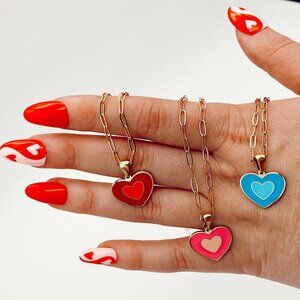 Sweet Heart Necklaces - Gold Plated Stainless Steel Jewelry